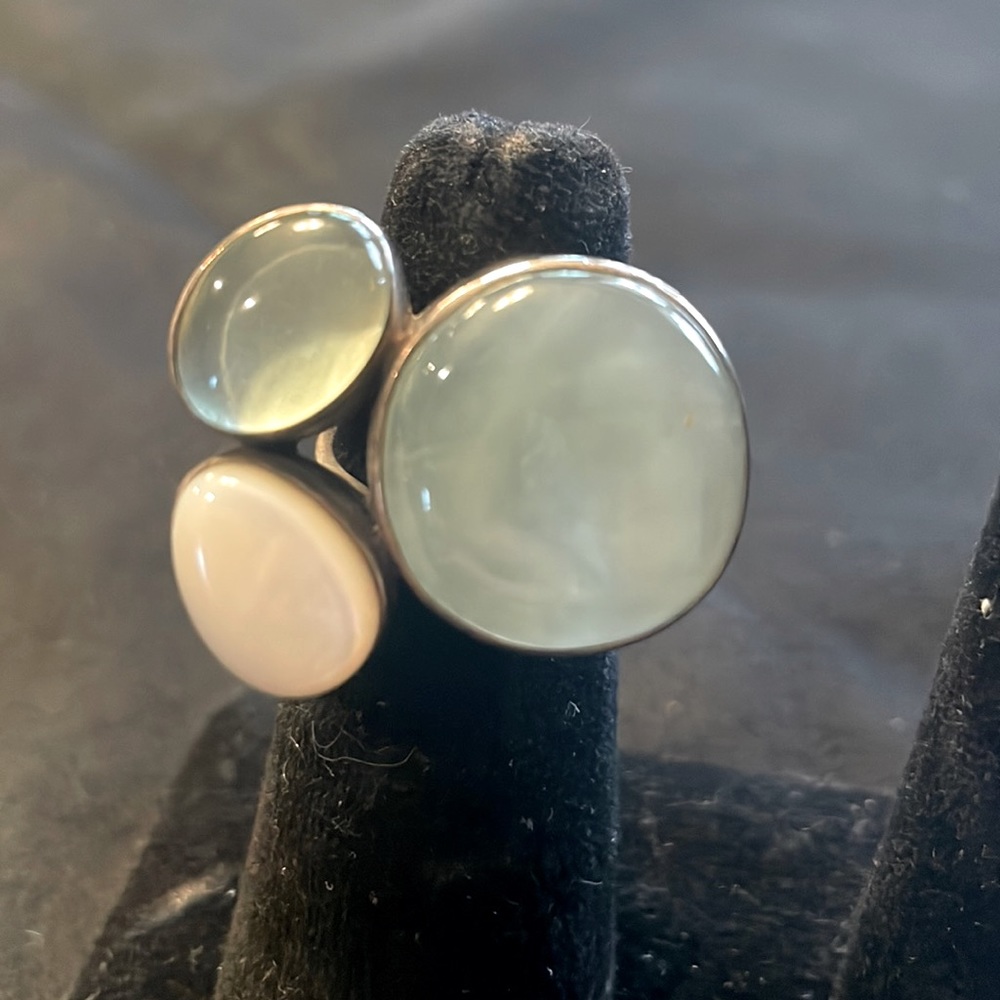 Silpada R2164 Sterling Silver/Mother of Pearl/Serpentine